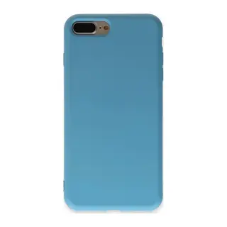 iPhone 7 Plus Kılıf Nano içi Kadife Silikon - Mavi