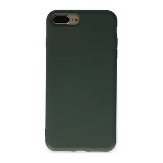 iPhone 7 Plus Kılıf Nano içi Kadife Silikon - Koyu Yeşil