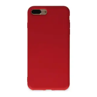 iPhone 7 Plus Kılıf Nano içi Kadife Silikon - Kırmızı
