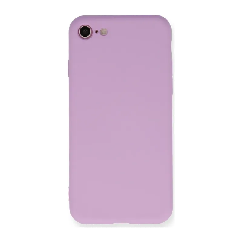 iPhone 7 Kılıf Nano içi Kadife Silikon - Lila