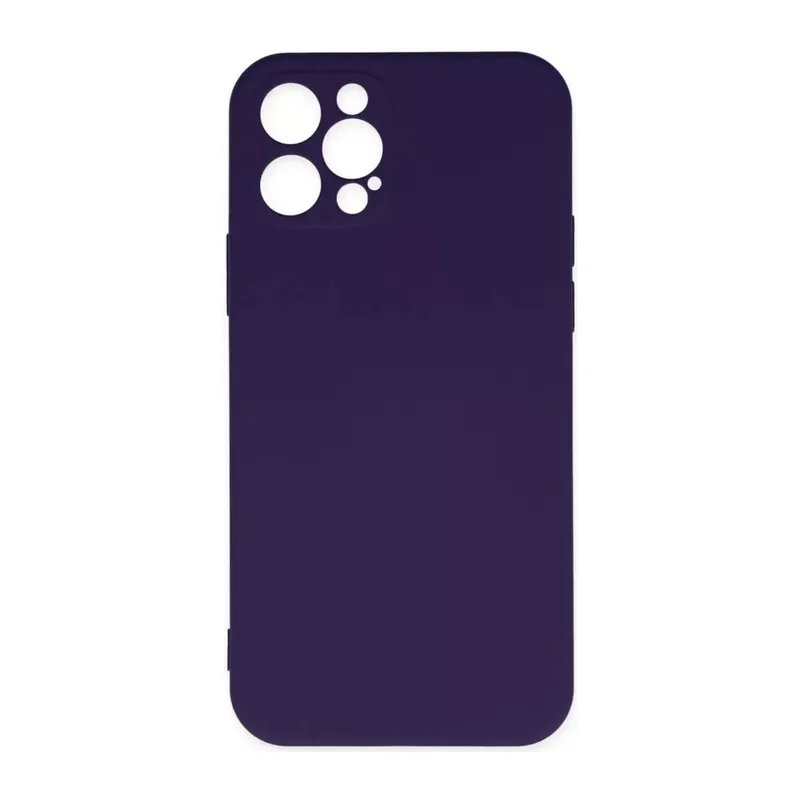 iPhone 12 Pro Max Kılıf Nano içi Kadife Silikon - Mor