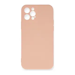 iPhone 12 Pro Max Kılıf Nano içi Kadife Silikon - Pudra