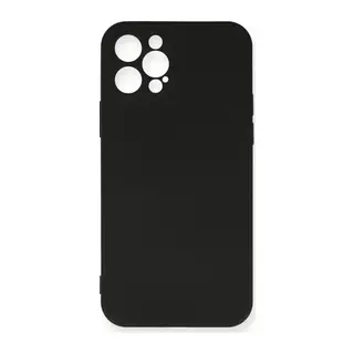 iPhone 12 Pro Max Kılıf Nano içi Kadife Silikon - Siyah