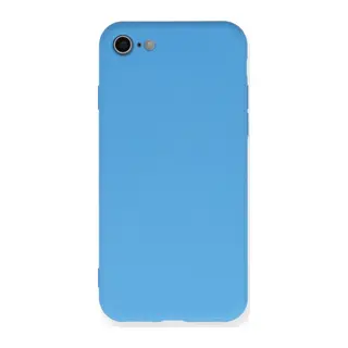 iPhone 7 Kılıf Nano içi Kadife Silikon - Mavi