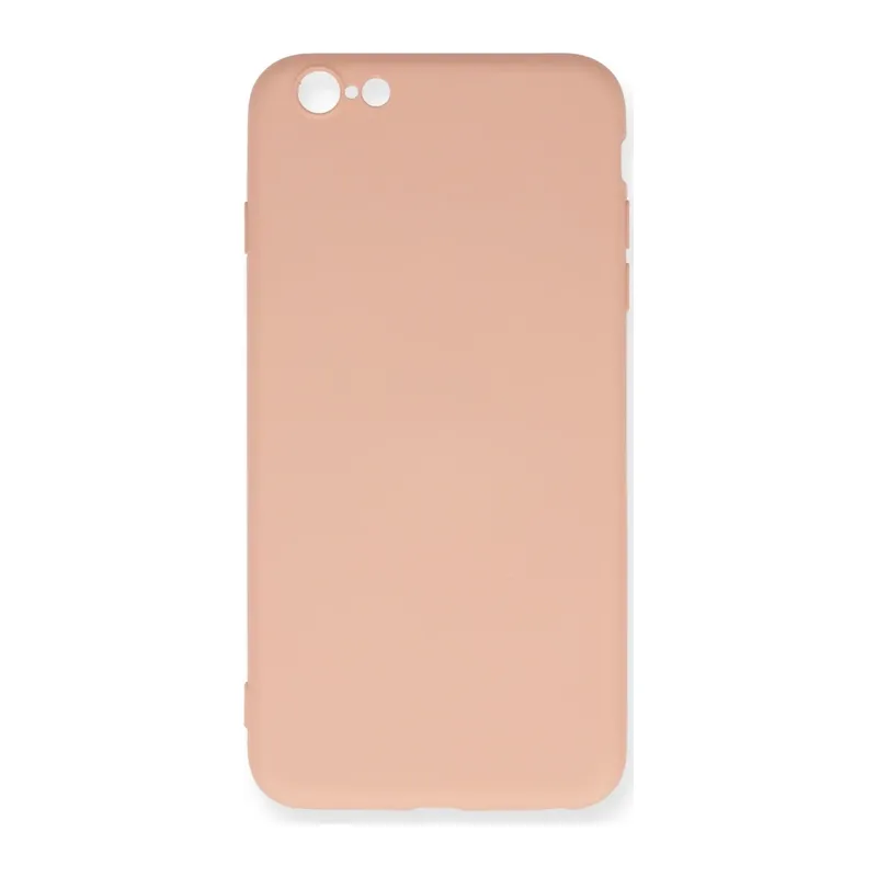 iPhone 6 Plus Kılıf Nano içi Kadife Silikon - Pudra