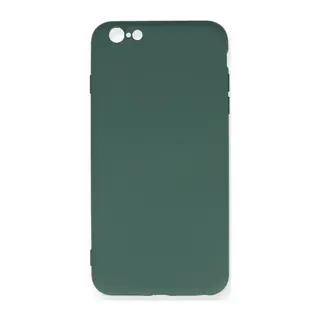 iPhone 6 Plus Kılıf Nano içi Kadife Silikon - Koyu Yeşil
