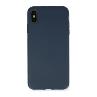 iPhone XS Max Kılıf Nano içi Kadife Silikon - Lacivert