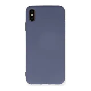 iPhone XS Max Kılıf Nano içi Kadife Silikon - Gri