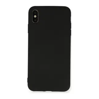 iPhone XS Max Kılıf Nano içi Kadife Silikon - Siyah