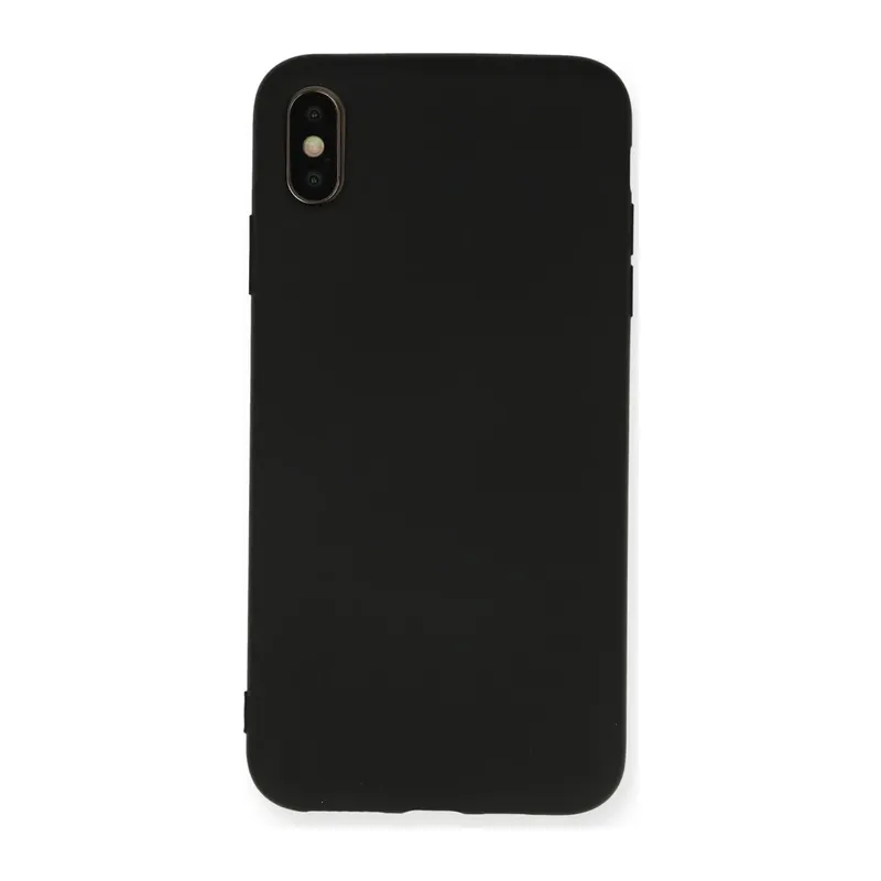 iPhone XS Max Kılıf Nano içi Kadife Silikon - Siyah