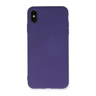 iPhone XS Max Kılıf Nano içi Kadife Silikon - Mor