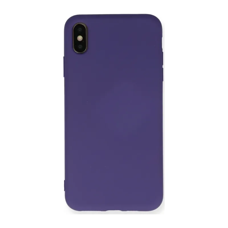 iPhone XS Max Kılıf Nano içi Kadife Silikon - Mor