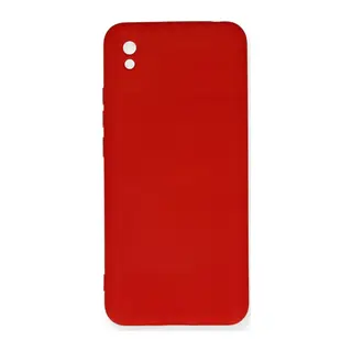 Redmi 9A Kılıf Nano içi Kadife Silikon - Kırmızı
