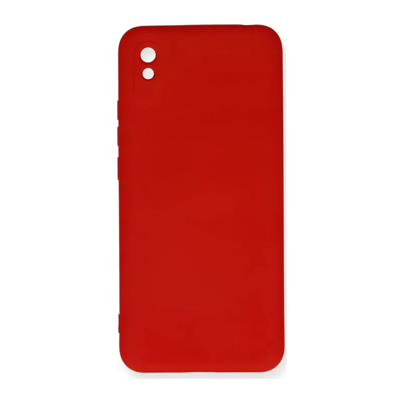 Redmi 9A Kılıf Nano içi Kadife Silikon - Kırmızı