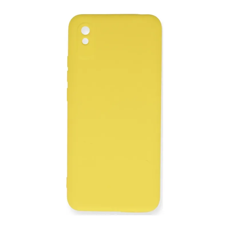 Redmi 9A Kılıf Nano içi Kadife Silikon - Sarı