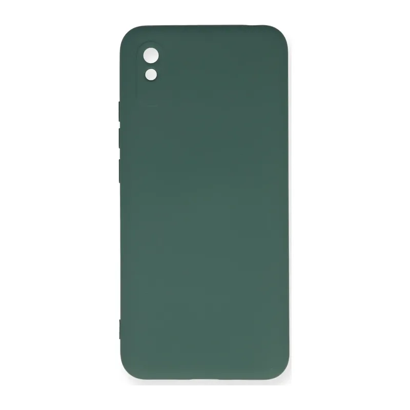 Redmi 9A Kılıf Nano içi Kadife Silikon - Koyu Yeşil
