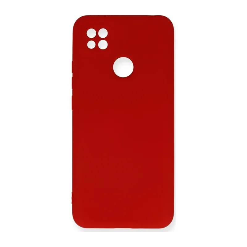 Redmi 9C Kılıf Nano içi Kadife Silikon - Kırmızı