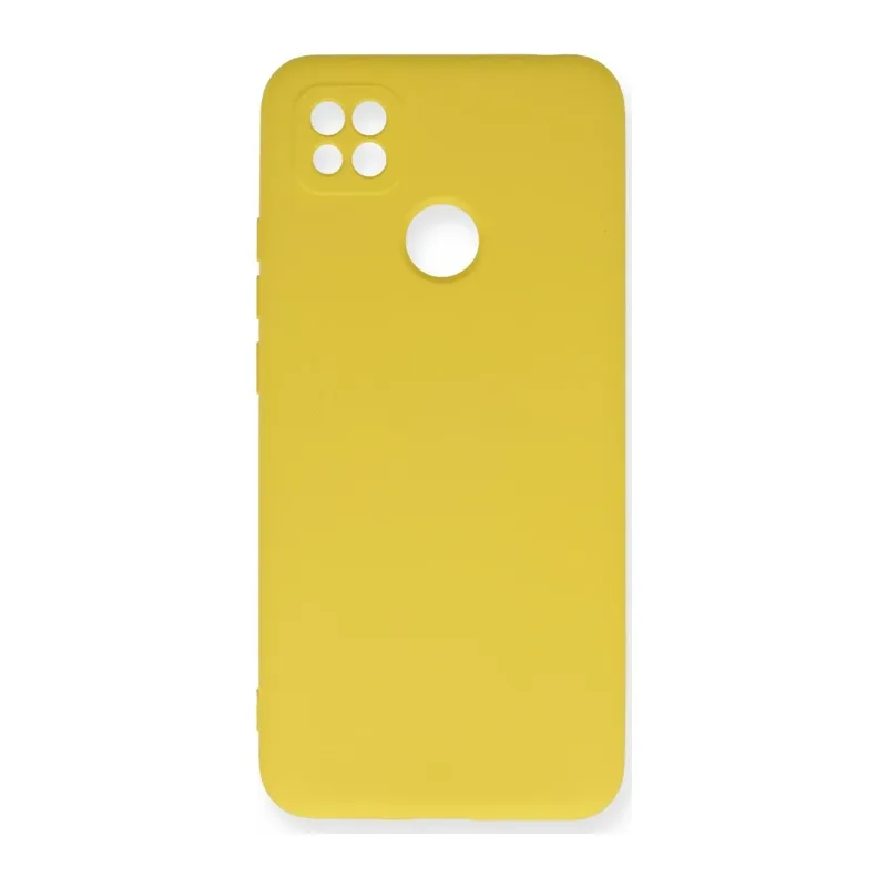 Redmi 9C Kılıf Nano içi Kadife Silikon - Sarı