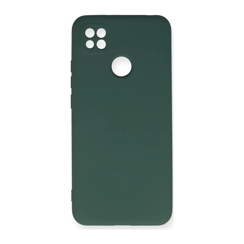 Redmi 9C Kılıf Nano içi Kadife Silikon - Koyu Yeşil
