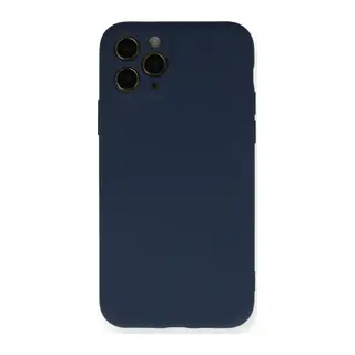 iPhone 11 Pro Kılıf Nano içi Kadife Silikon - Lacivert