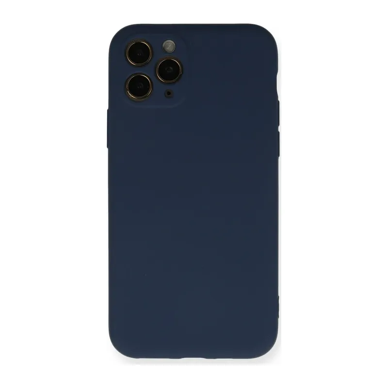 iPhone 11 Pro Kılıf Nano içi Kadife Silikon - Lacivert