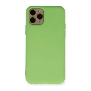 iPhone 11 Pro Kılıf Nano içi Kadife Silikon - Yeşil