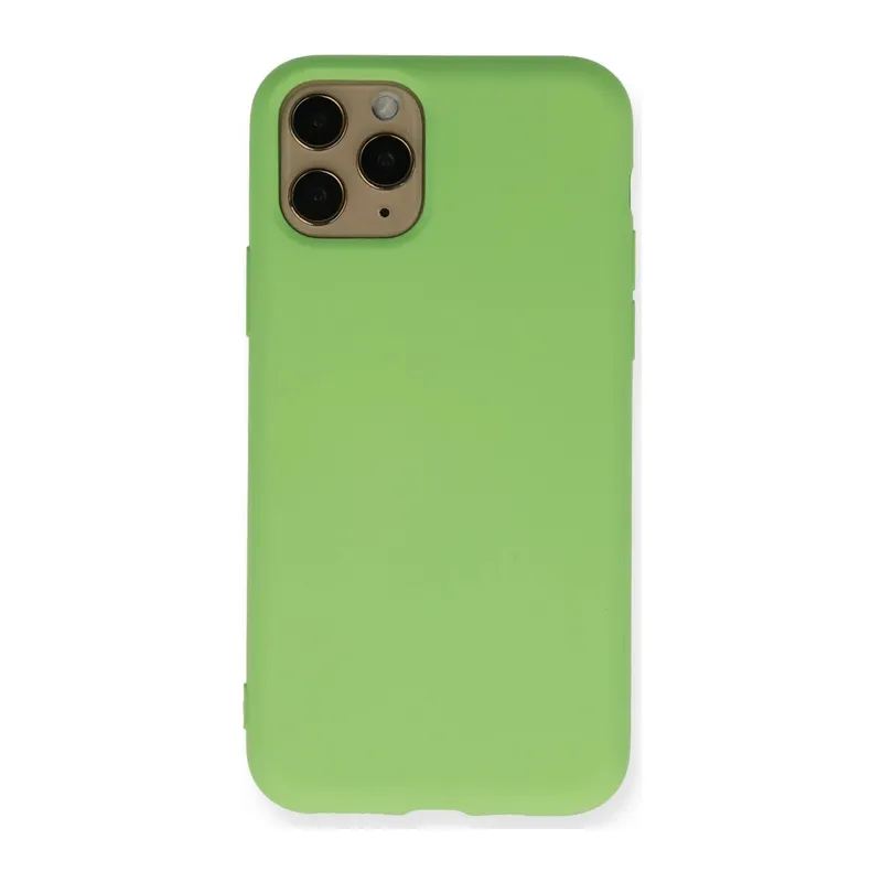 iPhone 11 Pro Kılıf Nano içi Kadife Silikon - Yeşil
