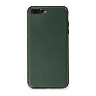 iPhone 7 Plus Kılıf Coco Deri Silikon Kapak - Yeşil
