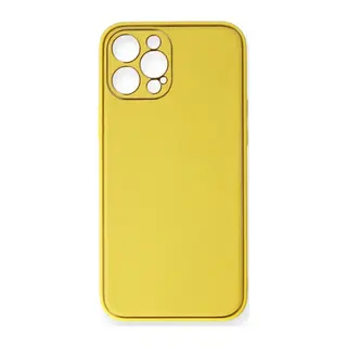 iPhone 12 Pro Kılıf Coco Deri Silikon Kapak - Sarı