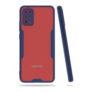 Samsung Galaxy A02S Kılıf Platin Silikon - Lacivert