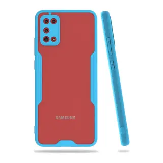 Samsung Galaxy A02S Kılıf Platin Silikon - Mavi