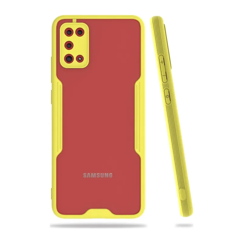 Samsung Galaxy A02S Kılıf Platin Silikon - Sarı