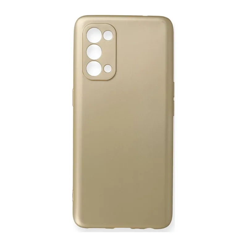 Reno 5 Kılıf First Silikon - Gold