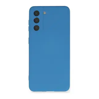 Samsung Galaxy S21 Kılıf Nano içi Kadife Silikon - Mavi
