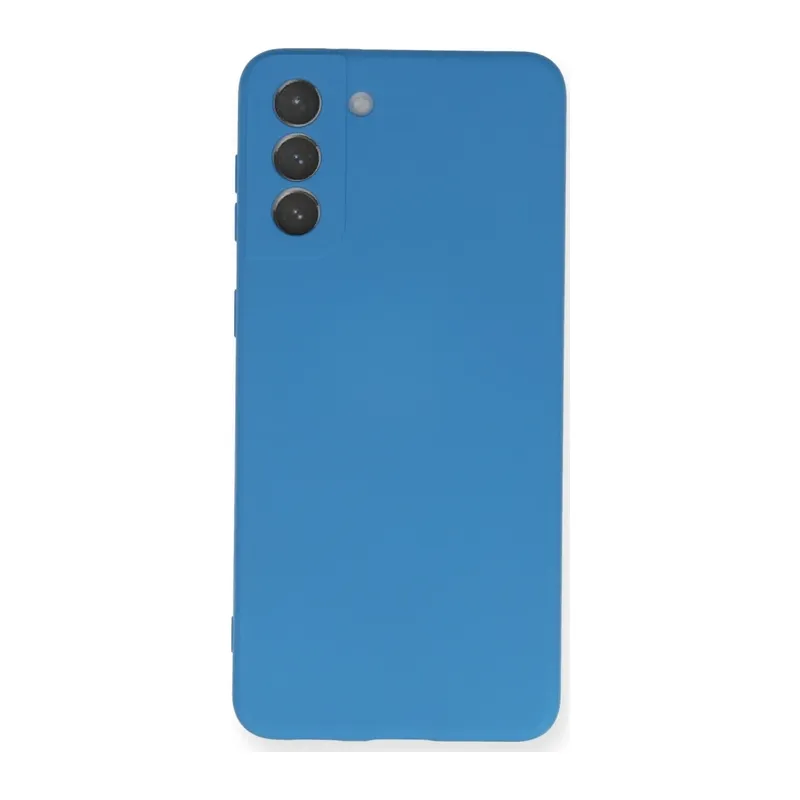 Samsung Galaxy S21 Plus Kılıf Nano içi Kadife Silikon - Mavi