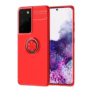 Samsung Galaxy S21 Ultra Kılıf Range Yüzüklü Silikon - Kırmızı
