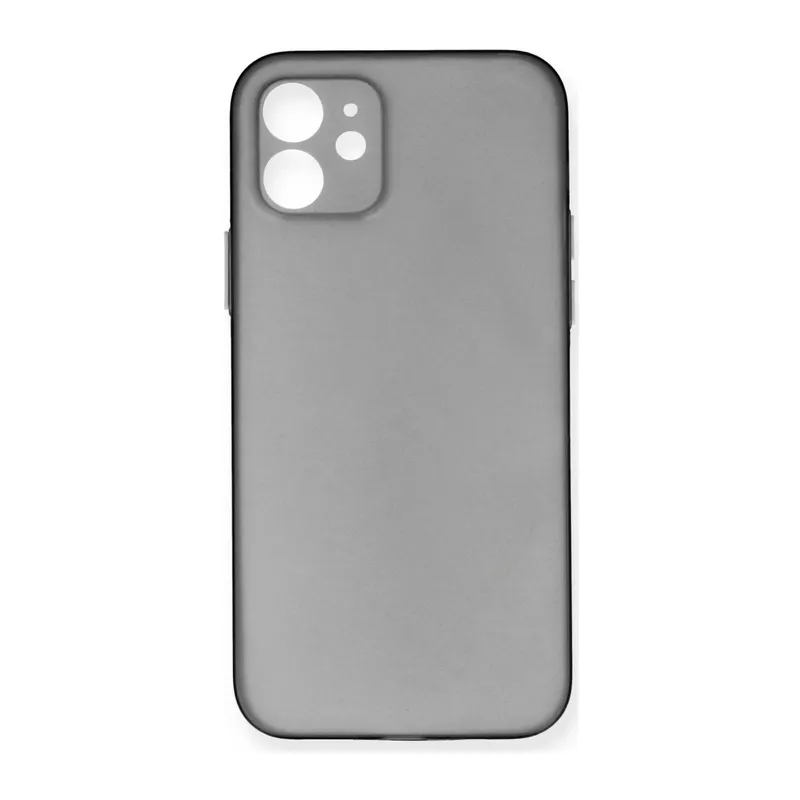 iPhone 12 Kılıf PP Ultra İnce Kapak - Gri