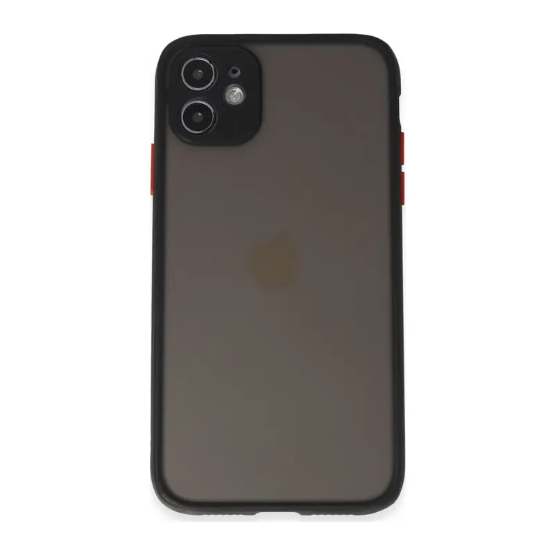 iPhone 11 Kılıf Montreal Silikon Kapak - Siyah