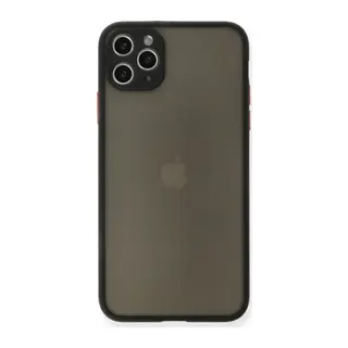 iPhone 11 Pro Max Kılıf Montreal Silikon Kapak - Siyah