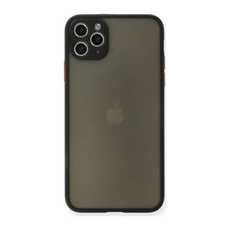 iPhone 11 Pro Max Kılıf Montreal Silikon Kapak - Siyah