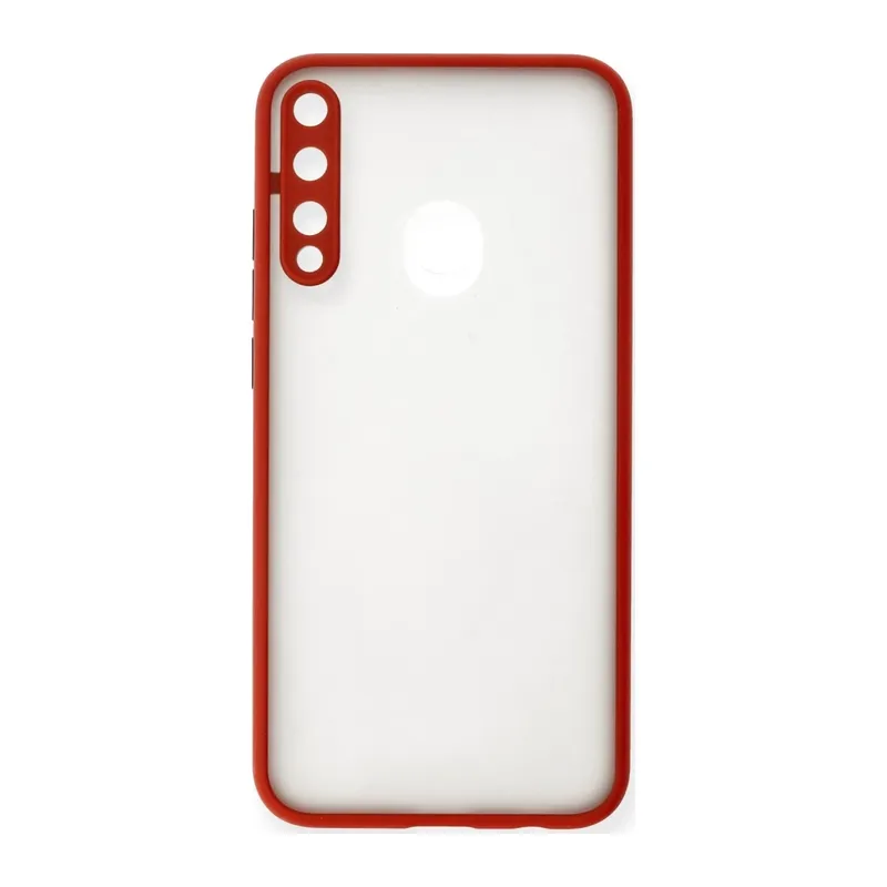 Huawei P40 Lite E Kılıf Montreal Silikon Kapak - Kırmızı