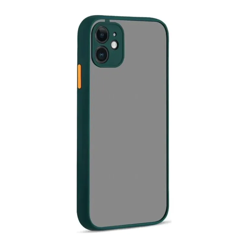 iPhone 12 Kılıf Montreal Silikon Kapak - Yeşil
