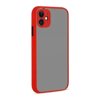 iPhone 12 Kılıf Montreal Silikon Kapak - Kırmızı