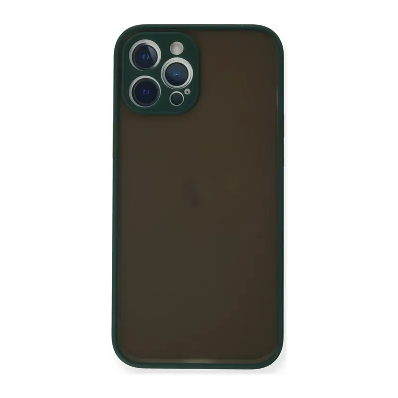 iPhone 12 Pro Kılıf Montreal Silikon Kapak - Yeşil