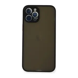 iPhone 12 Pro Max Kılıf Montreal Silikon Kapak - Siyah
