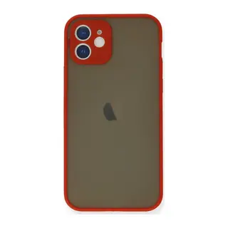 iPhone 12 Mini Kılıf Montreal Silikon Kapak - Kırmızı