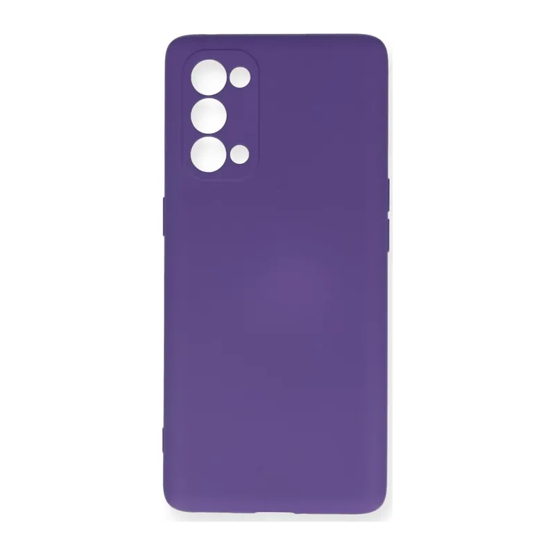Reno 5 Pro Kılıf Nano içi Kadife Silikon - Mor