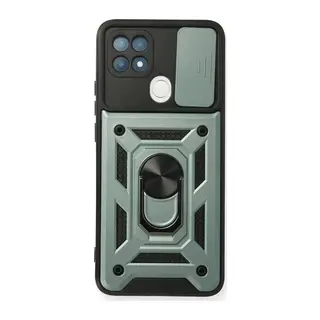 A15 Kılıf Pars Lens Yüzüklü Silikon - Yeşil