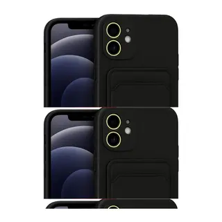 iPhone 11 Kılıf Kelvin Kartvizitli Silikon - Siyah