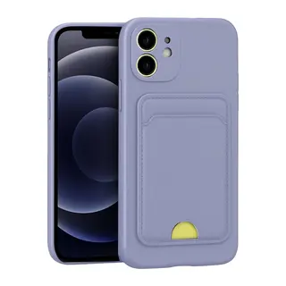 iPhone 11 Kılıf Kelvin Kartvizitli Silikon - Lila